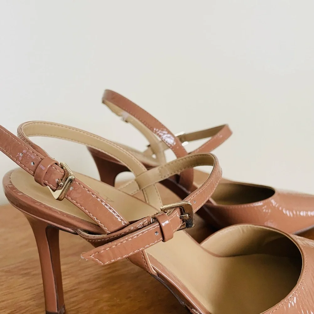 Like New,Naturalizer Tan Strappy Heels